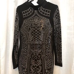 Olive & Lily studded long sleeve dress